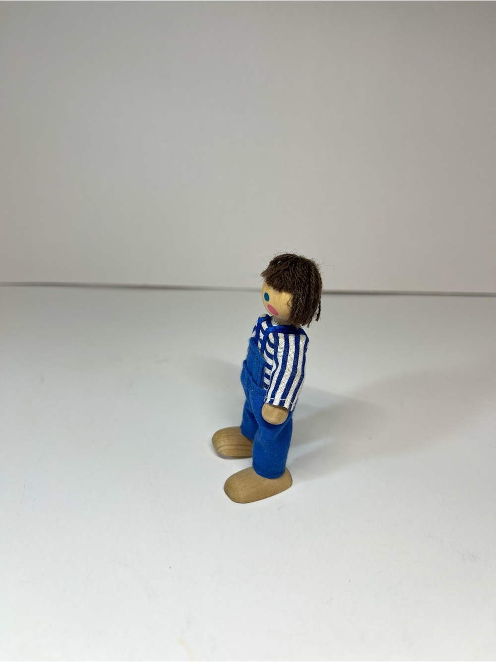 Melissa & Doug Wooden Blue Doll Key House Replacement Figure Toy Boy Overalls - Picture 8 of 9